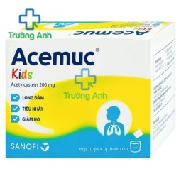 Acemuc kids 200mg Sanofi (cốm) - Thuốc tiêu đờm hiệu quả