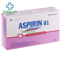 Aspirin 81 Agimexpharm - Thuốc phòng ngừa nhồi máu cơ tim, đột quỵ
