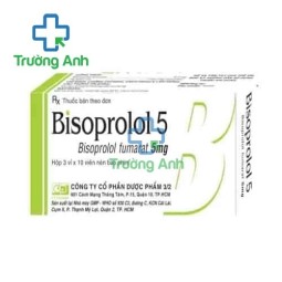 Bisoprolol 5 F.T.Pharma - Thuốc điều trị tăng huyết áp hiệu quả