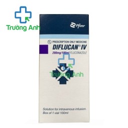 Diflucan IV 200mg/100ml Pfizer - Thuốc điều trị nhiễm khuẩn của Pháp
