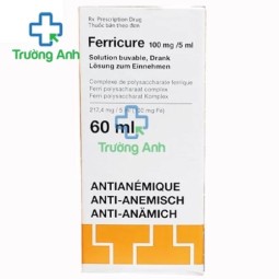 Ferricure 100mg/5ml - Giúp điều trị thiếu máu và thiếu sắt hiệu quả của Bỉ
