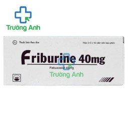 Friburine 40mg - Thuốc điều trị tăng acid uric máu mãn tính của Pymepharco