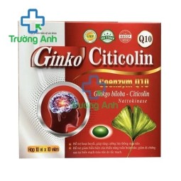 Ginko Citicolin Coenzym Q10 (đỏ) - Hỗ trợ tăng cường tuần hoàn máu não hiệu quả