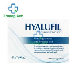 Hyalufil 10mg Biofaktor - Viên đặt trực tràng giúp giảm ngứa, sưng đỏ hiệu quả