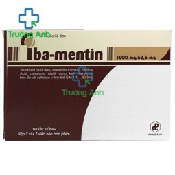 Iba-Mentin 1000mg/62,5mg - Thuốc điều trị nhiễm khuẩn hiệu quả của Pharbaco