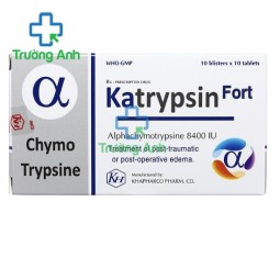 Katrypsin Fort - Thuốc chống phù nề, chống viêm của Khapharco