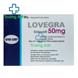 Lovegra 50mg - Thuốc điều trị rối loạn cương dương của Pharbaco 