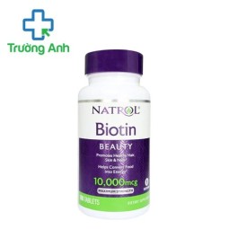 Natrol Biotin Beauty 10000mcg - Viên uống mọc tóc hiệu quả của Mỹ