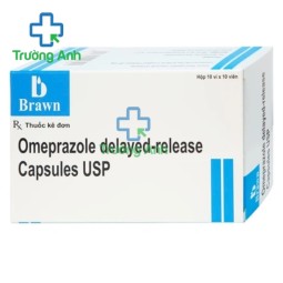 Omeprazol 20mg Brawn - Thuốc điều trị viêm loét dạ dày, tá tràng hiệu quả