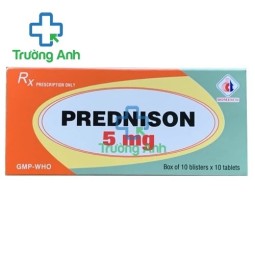 Prednison 5mg Domesco - Thuốc chống viêm và ức chế miễn dịch hiệu quả