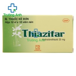 Thiazifar 25mg - Thuốc điều trị cao huyết áp hiệu quả của Pharmedic