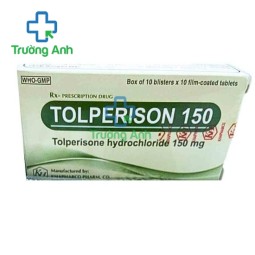 Tolperison 150mg Khapharco - Thuốc điều trị co cứng sau đột quỵ