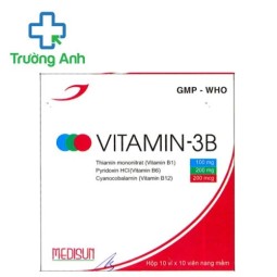 Vitamin 3B Medisun - Thuốc dự phòng và điều trị thiếu các vitamin hướng thần kinh