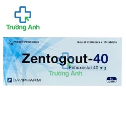 Zentogout-40 - Thuốc điều trị bệnh Gout hiệu quả của Davipharm