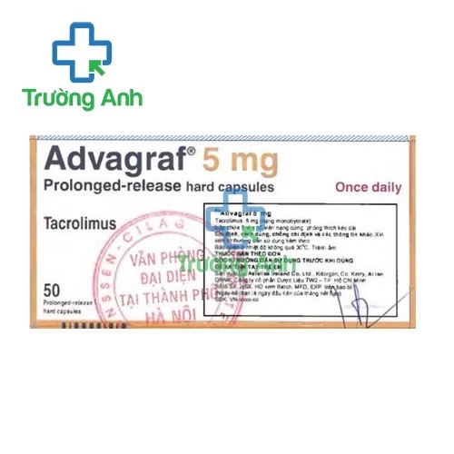 Advagraf 5 mg - Thuốc dự phòng thải ghép gan, thận ở người nhận trưởng thành.