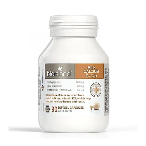 Bioisland Milk Calcium For Kids - Viên uống bổ sung canxi hiệu quả