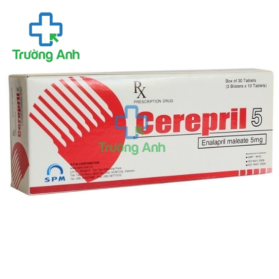 Cerepril 5mg - Thuốc điều trị cao huyết áp vô căn hiệu quả