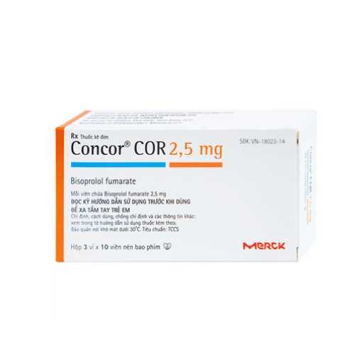 Concor 2,5mg - Thuốc điều trị suy tim mãn hiệu quả