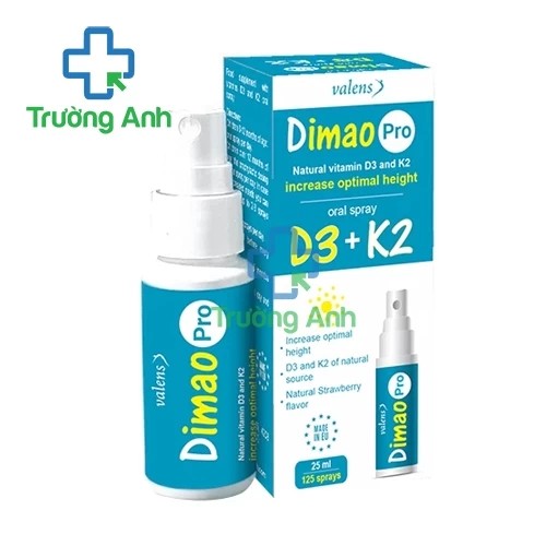 Dimao Pro Oral Spray D3+K2 Valens - Dung dịch xịt giúp tăng cường hấp thu canxi