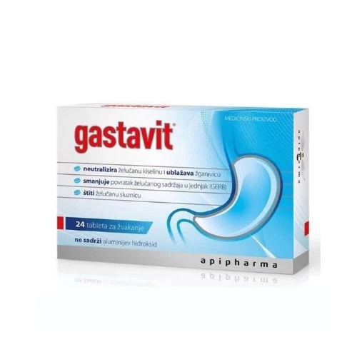 Gastavit - Viên nhai chống trào ngược dạ dày hiệu quả của Croatia 