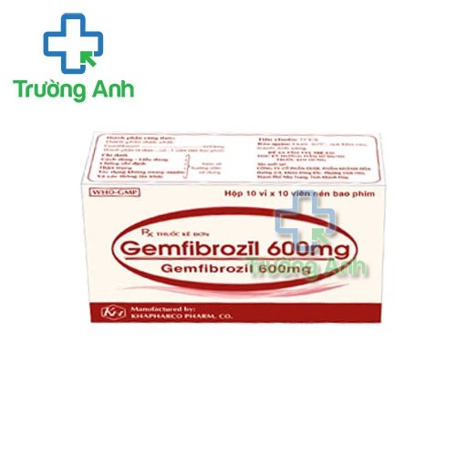 Gemfibrozil 600mg Khapharco - Thuốc điều trị tăng mỡ máu