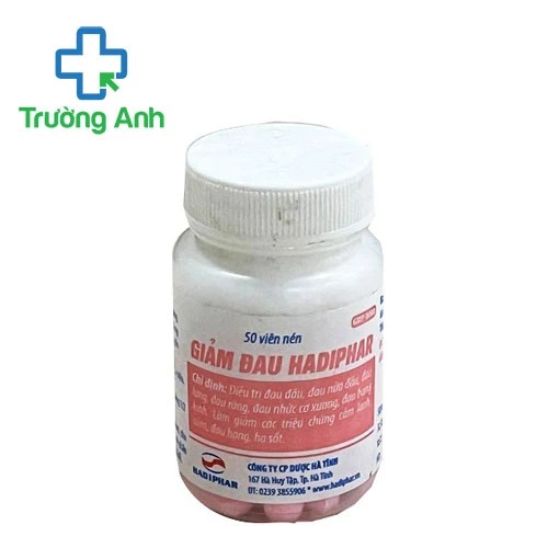 Giảm đau Hadiphar - Thuốc giảm đau, hạ sốt hiệu quả (6 hộp)