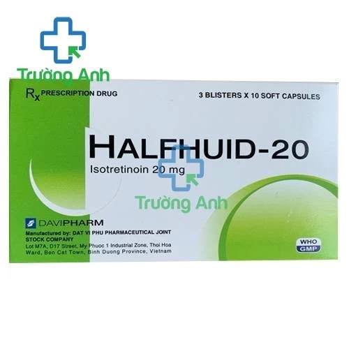 Halfhuid 20mg - Thuốc điều trị trứng cá nặng hiệu quả