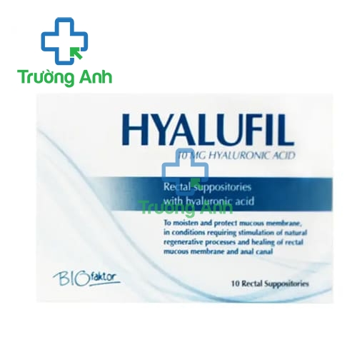 Hyalufil 10mg Biofaktor - Viên đặt trực tràng giúp giảm ngứa, sưng đỏ hiệu quả