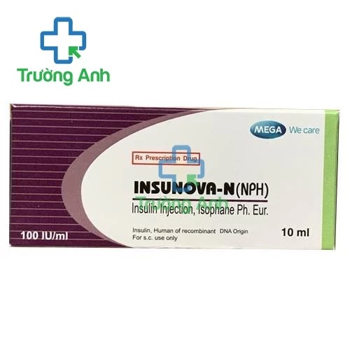 Insunova N 100IU/1ml Inj.10ml - Thuốc điều trị bệnh tiểu đường hiệu quả