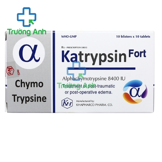 Katrypsin Fort - Thuốc chống phù nề, chống viêm của Khapharco