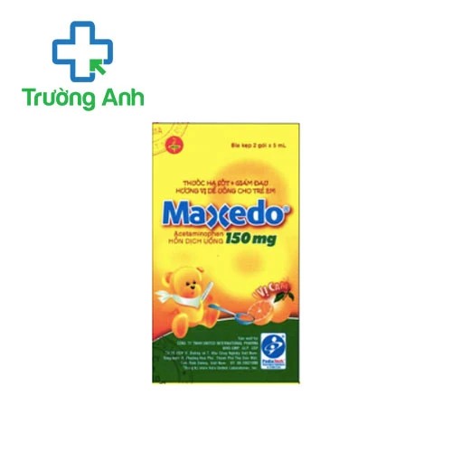 Maxedo 150mg/5ml - Thuốc giảm đau hạ sốt cho trẻ hiệu quả 