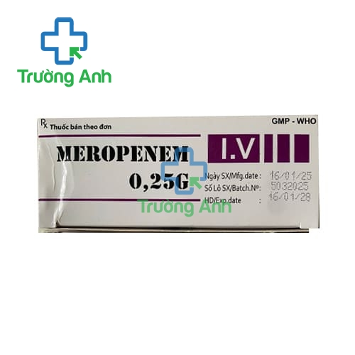 Meropenem 0,25g VCP - Thuốc điều trị nhiễm khuẩn hiệu quả
