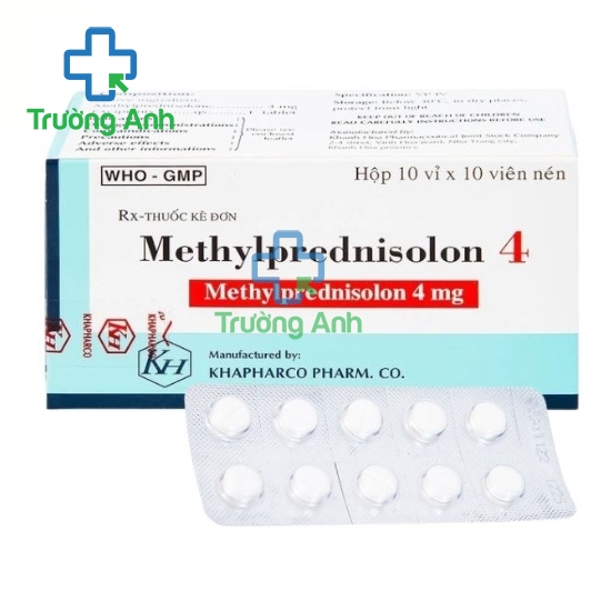 Methylprednisolon 4mg Khapharco (100 viên) - Thuốc kháng viêm hiệu quả