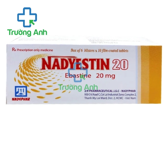 Nadyestin 20 - Thuốc điều trị viêm mũi dị ứng hiệu quả của NADYPHAR