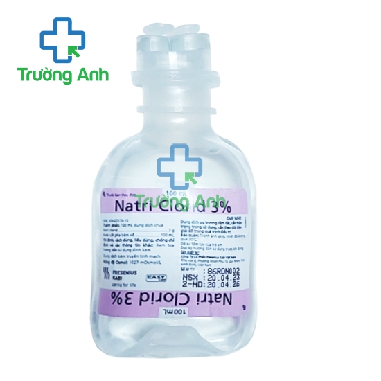 Natri clorid 3% Fresenius Kabi - Giúp bù nước và điện giải hiệu quả