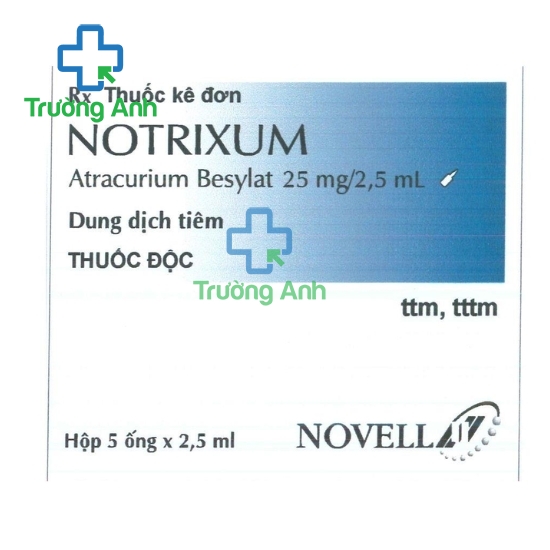 Notrixum 25mg/2,5ml - Thuốc hỗ trợ gây mê toàn thân hiệu quả