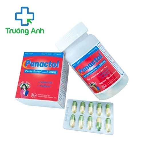 Panactol 500 Khapharco (viên nang) - Thuốc giảm đau hạ sốt hiệu quả