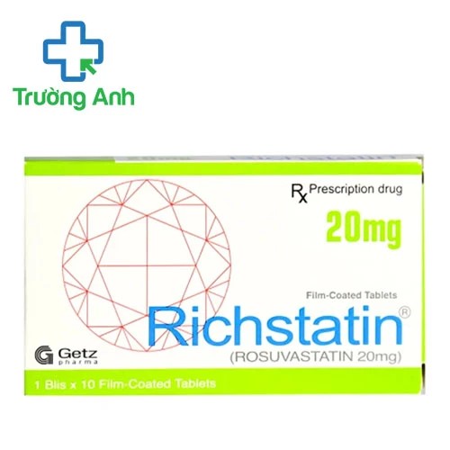 Richstatin 20mg Getz Pharma - Thuốc điều trị giảm Cholesterol hiệu quả