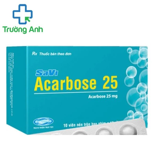 SAVI ACARBOSE 25 - Giúp điều trị đái tháo đường tuýp 2 hiệu quả