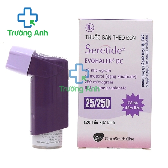 Seretide Evohaler DC 25/250mcg GSK - Thuốc điều trị hen phế quản hiệu quả