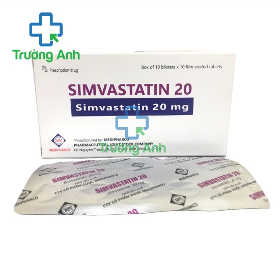 Simvastatin 20 Medipharco - Thuốc điều trị tăng cholesterol máu