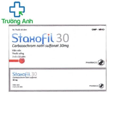 Staxofil 30 - Thuốc điều trị xuất huyết do mao mạch hiệu quả của Pharbaco