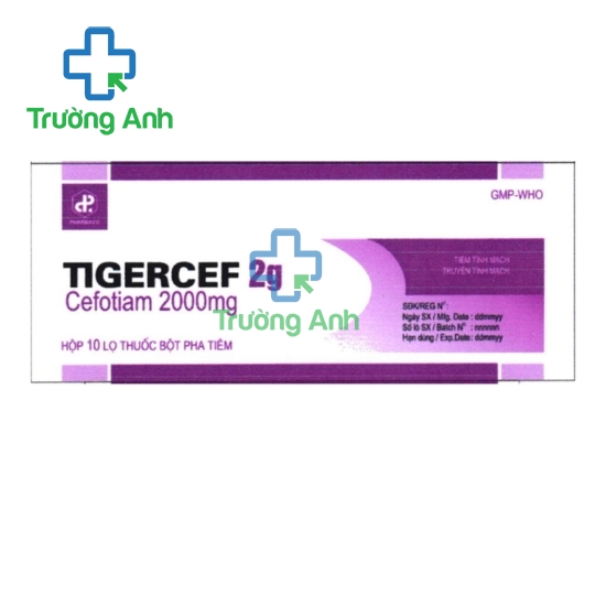 TIGERCEF 2g - Thuốc điều trị nhiễm khuẩn hiệu quả của Pharbaco 