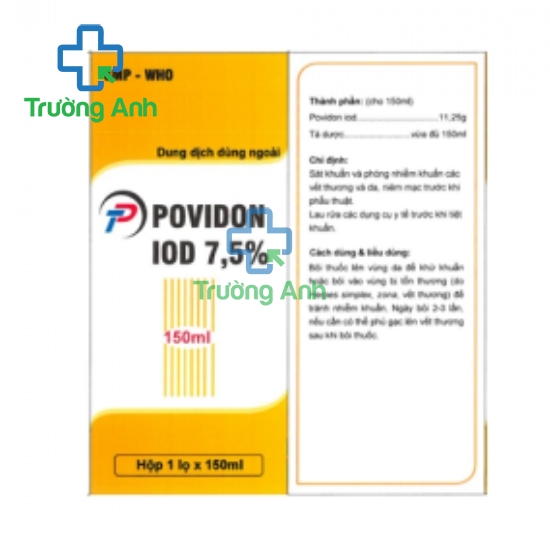 TP Povidon iod 7,5% - Giúp sát khuẩn, sát trùng hiệu quả