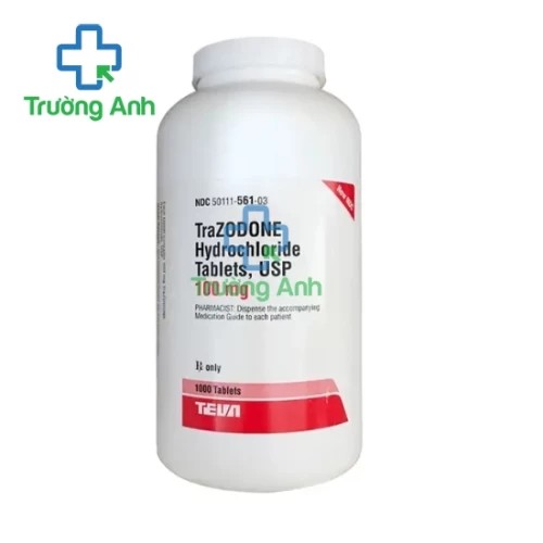 Trazodone Hydrochloride Tablets USP 100mg Teva - Thuốc điều trị trầm cảm