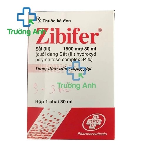 Zibifer 1500mg/30ml OPV - Thuốc điều trị thiếu máu hiệu quả